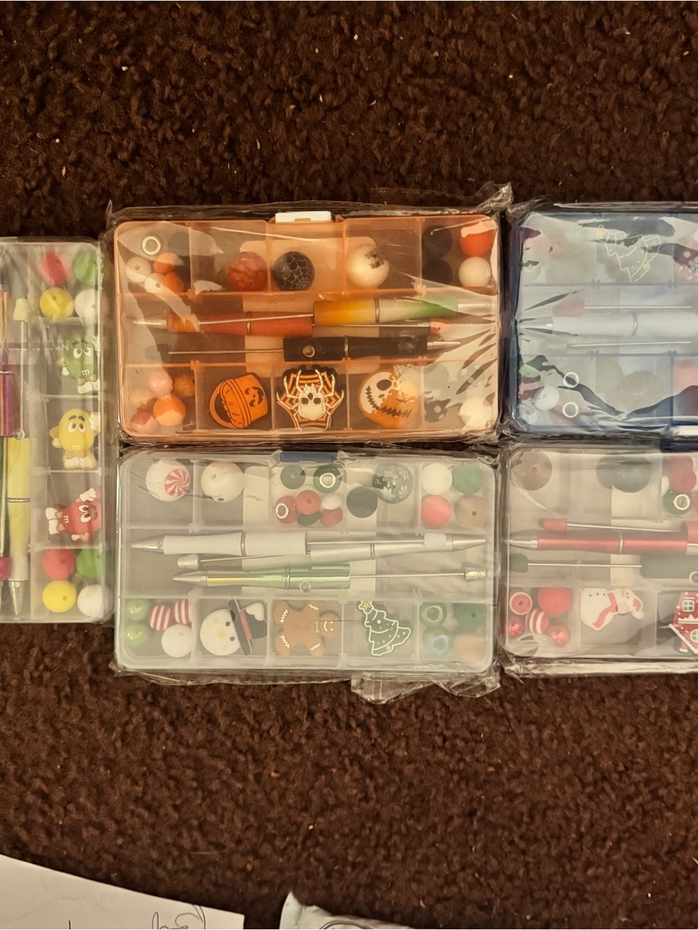 DIY Pen kits.  5 kits. Christmas-Halloween-M&Ms